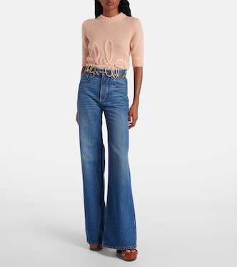 Pull en alpaga et soie à logo | Chloé