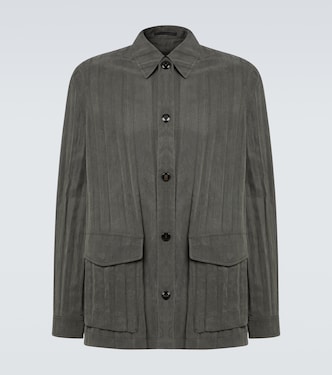 Pleated canvas overshirt | Giorgio Armani