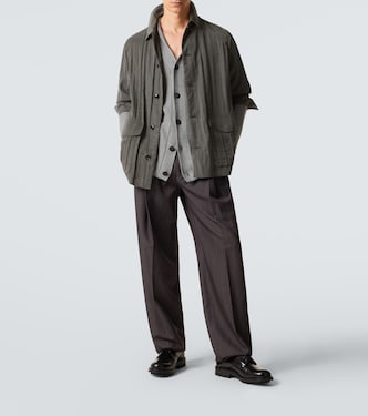 Pleated canvas overshirt | Giorgio Armani