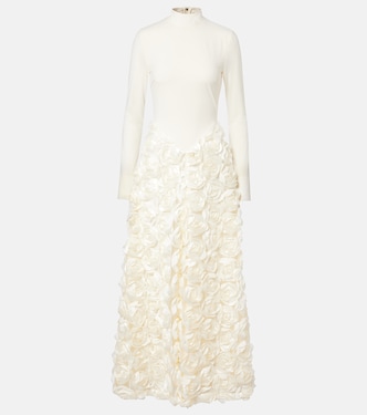 Floral-appliqué gown | Rotate
