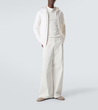 Zip-up wool and cashmere hoodie | Allude