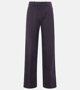 Striped high-rise straight pants | Victoria Beckham
