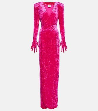 Robe longue Diva en velours | Vetements