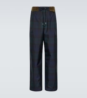 Tartan taffeta straight pants | Sacai