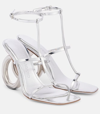 Sandali Elina 105 in pelle metallizzata | Ferragamo