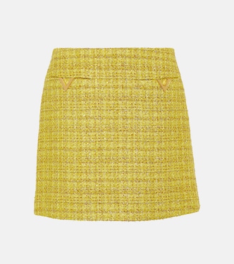 Mini-jupe VGold en tweed | Valentino