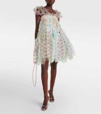 Floral off-shoulder midi dress | Susan Fang
