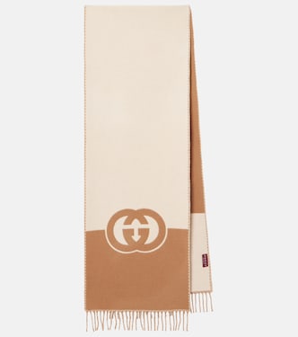 Sciarpa in lana e cashmere GG | Gucci