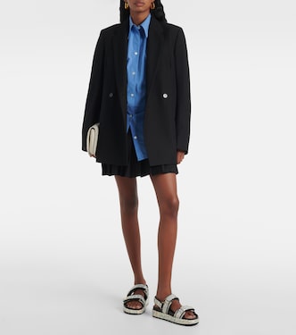 Kira sequined leather-trimmed sandals | Tory Burch