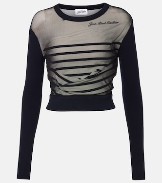 Top The Marinière de jersey y tul | Jean Paul Gaultier