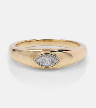 Ring Muse aus 10kt Gelbgold mit Diamanten | Stone and Strand