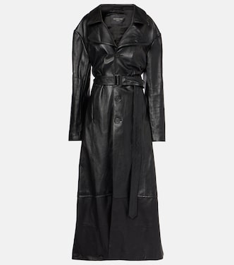 Abrigo de botonadura simple de piel | Balenciaga