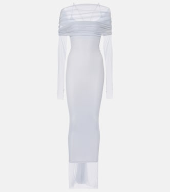 Off-Shoulder-Maxikleid aus Tüll | Christopher Esber