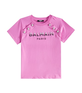 Verziertes T-Shirt aus Baumwoll-Jersey | Balmain Kids