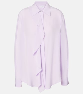Blusa asimmetrica in seta con balze | Victoria Beckham