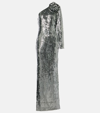 Abito lungo monospalla con paillettes | Roland Mouret