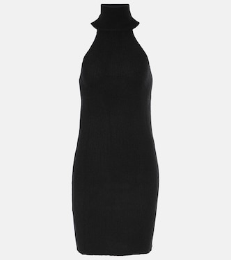 Abito corto Carmen in cashmere a coste | Lisa Yang