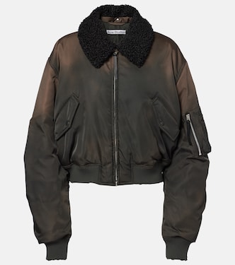 Cropped-Bomberjacke mit Faux Fur | Acne Studios