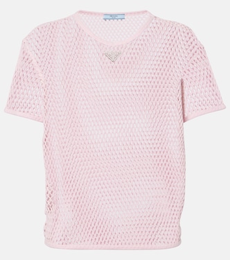 Cotton mesh T-shirt  | Prada