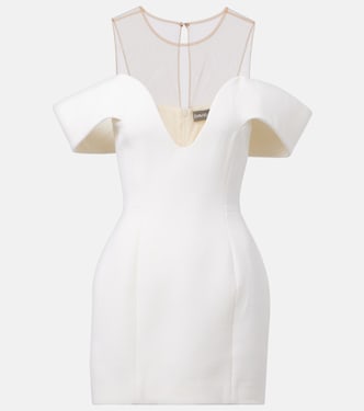 Off-shoulder wool minidress | David Koma