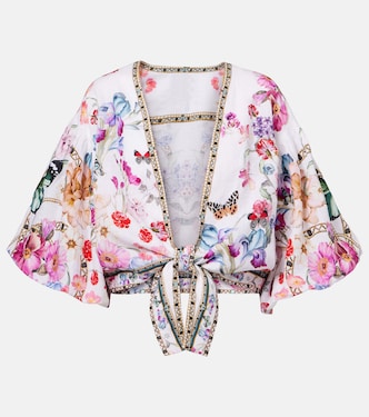 Cropped-Top aus Leinen | Camilla