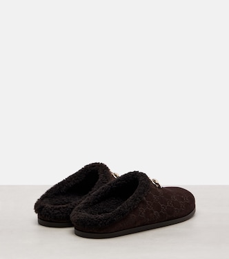 Mules New Sol GG Horsebit in suede | Gucci