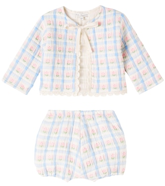 Baby Zora knitted cotton-blend top and bloomers set | Bebe Organic