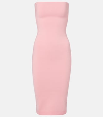 Sera strapless piqué midi dress | Jacquemus