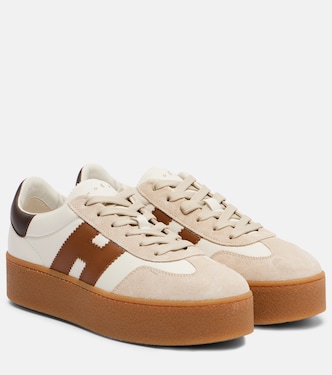 Zapatillas H681 de piel y ante con plataforma | Hogan