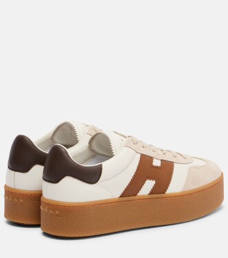 Zapatillas H681 de piel y ante con plataforma | Hogan