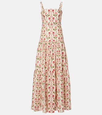 Lima floral linen maxi dress | Agua by Agua Bendita