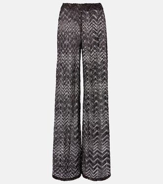 Weite Hose aus Häkelstrick | Missoni