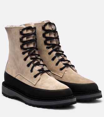 Dolomite shearling-lined suede combat boots | Le Monde Béryl