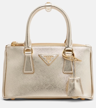 Galleria Mini metallic leather tote bag | Prada