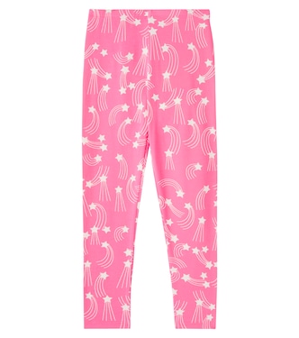 Printed cotton-blend jersey leggings | Mini Rodini
