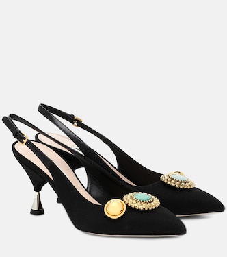 Pump slingback con decorazioni | Miu Miu