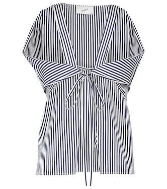 Striped cotton poplin top | Coperni