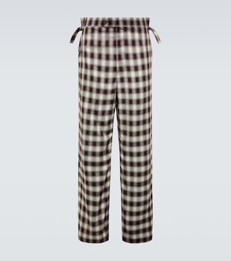Pantaloni Shadow regular a quadri | Bode