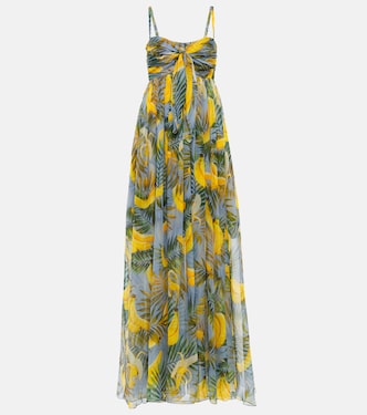 Maxikleid aus Seiden-Chiffon | Oscar de la Renta