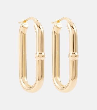Orecchini a cerchio Chains bagnati in oro | Bottega Veneta