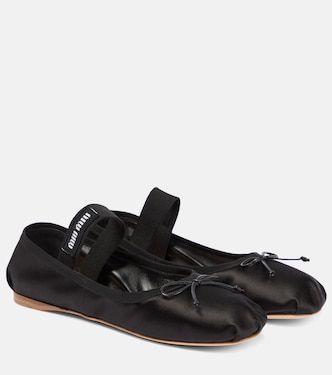 Satin ballet flats | Miu Miu