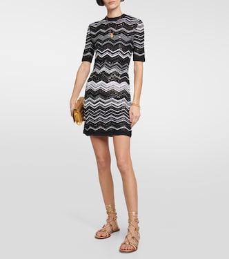 Zig-zag knit sequined minidress | Missoni
