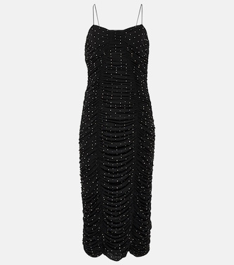 Crystal-embellished mesh midi dress | Rotate