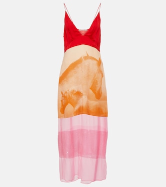 Vestido midi de seda con lentejuelas | Stella McCartney