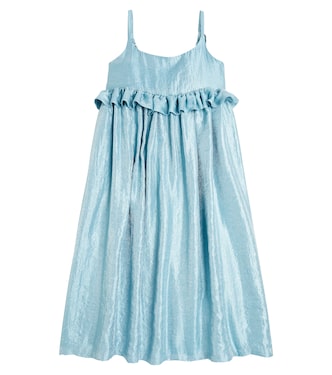 Ruffle-trimmed lamé dress | Caroline Bosmans