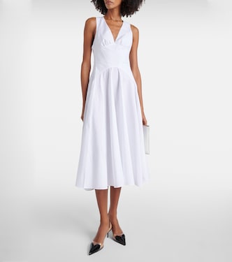 Abito midi in popeline di cotone | Alaïa