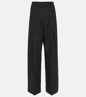 Mid-rise cotton and silk wide-leg pants | Bottega Veneta