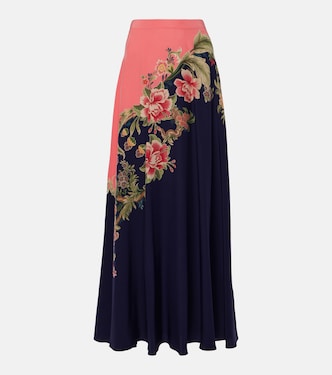 Jupe longue imprimée en crêpe de soie | Etro