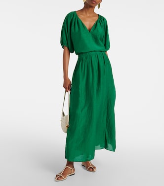 Jupe longue Mariela en coton et soie | Velvet