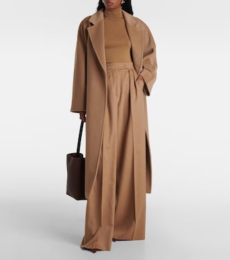 Weite High-Rise-Hose Fagus aus Wolle | Max Mara